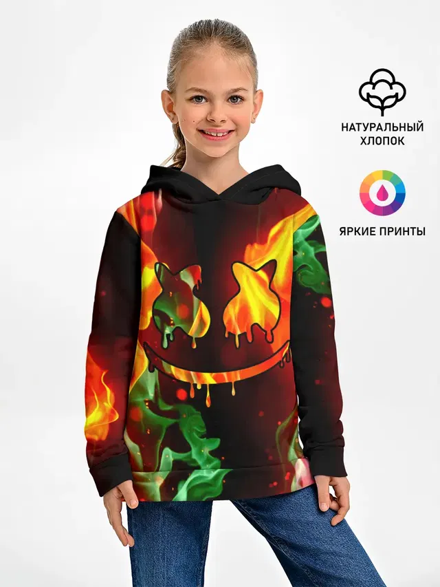 Детское худи с принтом «Marshmello»