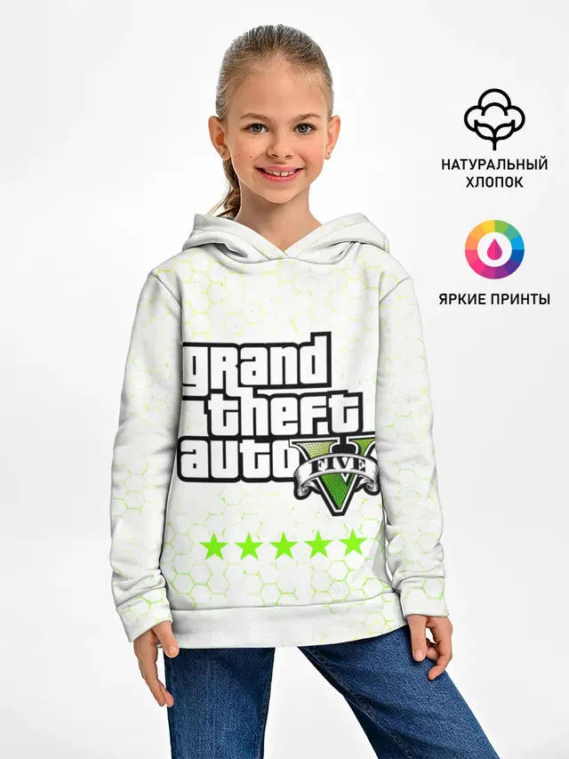 Детское худи с принтом «GTA — GTA 5 — ГТА 5»
