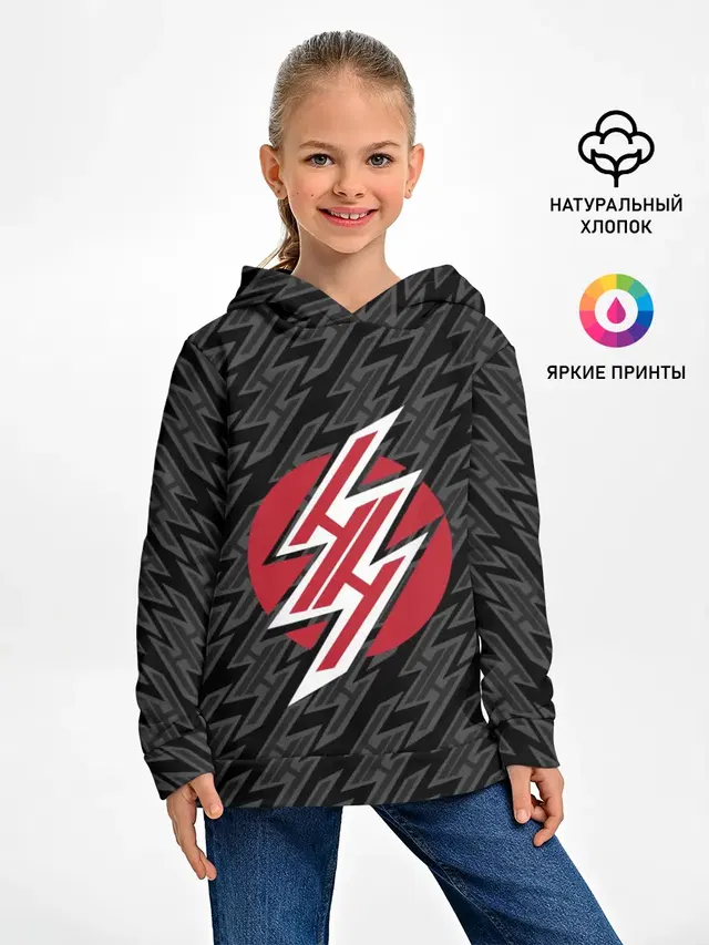 Детское худи с принтом «Ahegao — Hentai Haven Emblem»