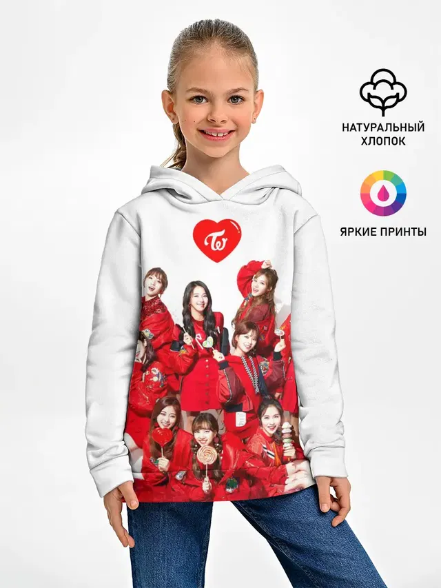 Детское худи с принтом «Twice»