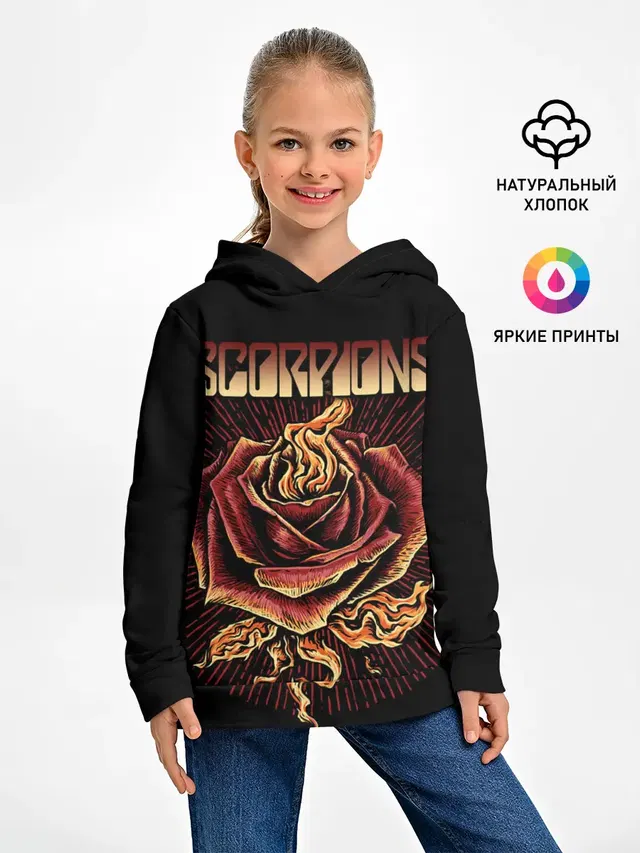 Детское худи с принтом «Scorpions»