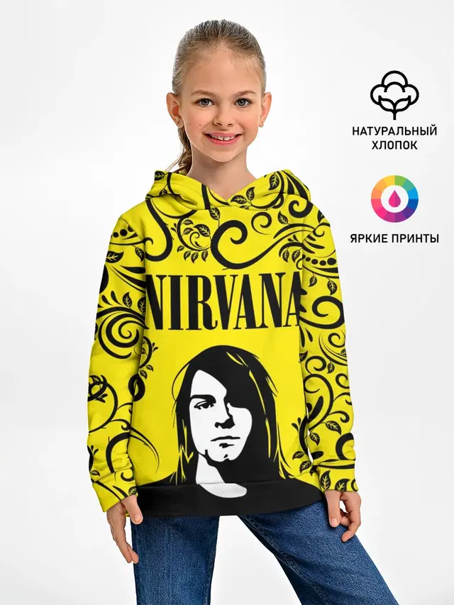 Детское худи с принтом «Kurt Cobain»