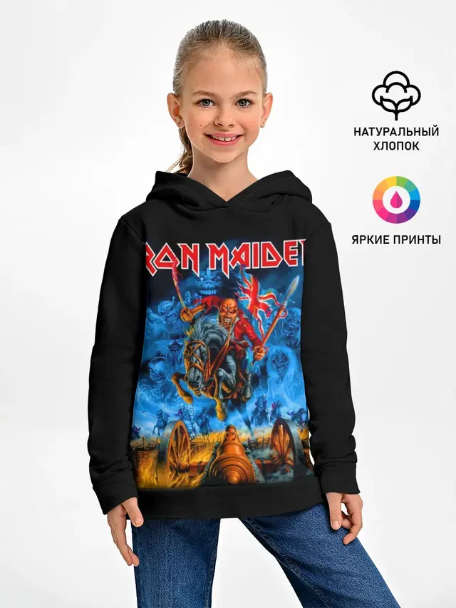 Детское худи с принтом «Iron Maiden»