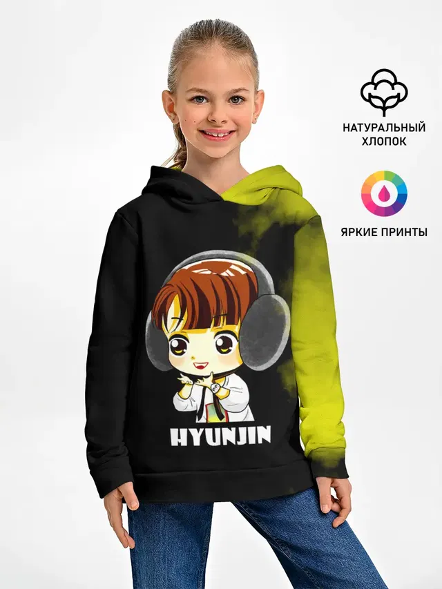 Детское худи с принтом «Hyunjin»