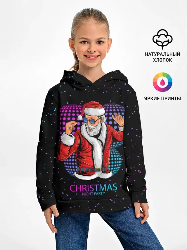 Детское худи с принтом «Новый год — Santa Dance»
