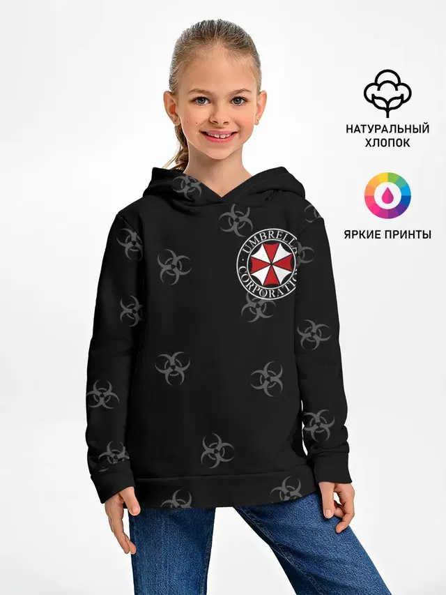 Детское худи с принтом «RE — Umbrella Corp.»