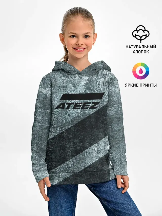 Детское худи с принтом «Ateez»