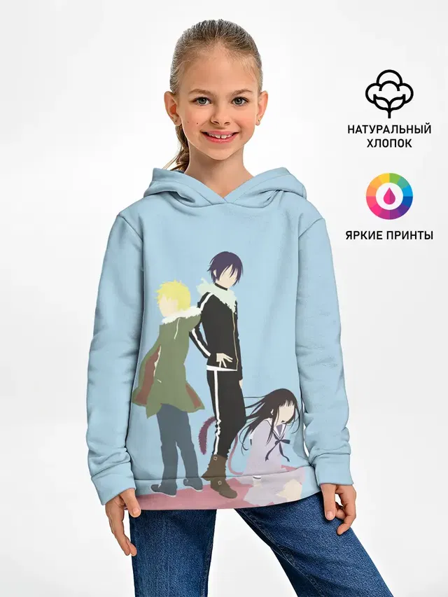 Детское худи с принтом «Yato, Yukine & Hiyori»