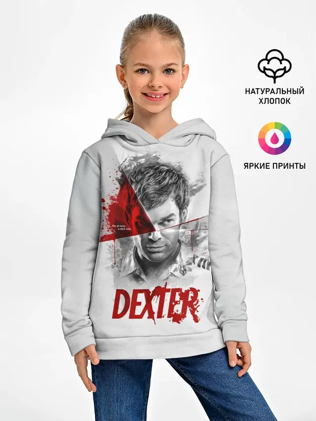 Детское худи с принтом «Декстер — Dexter Правосудие Декстера»