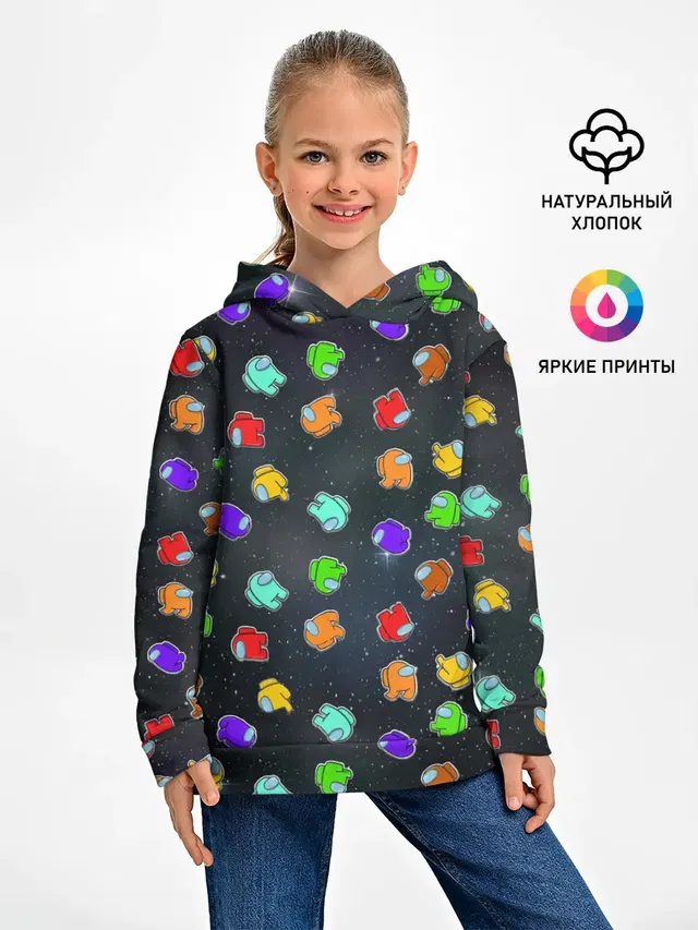 Детское худи с принтом «Space background»