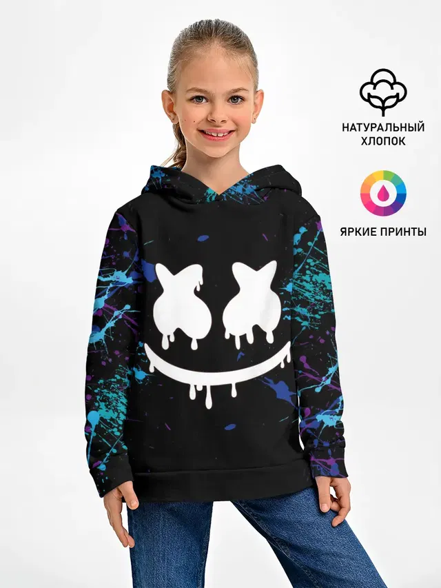 Детское худи с принтом «Marshmello»