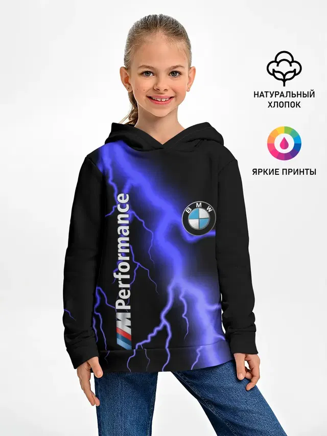 Детское худи с принтом «BMW»