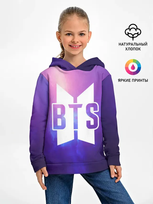 Детское худи с принтом «BTS Space»