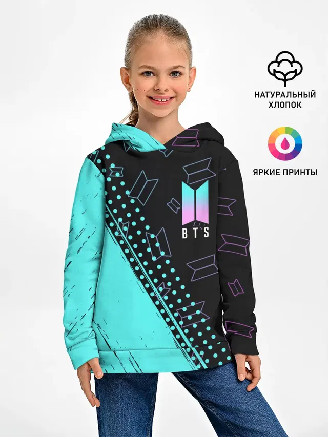 Детское худи с принтом «BTS symbol»