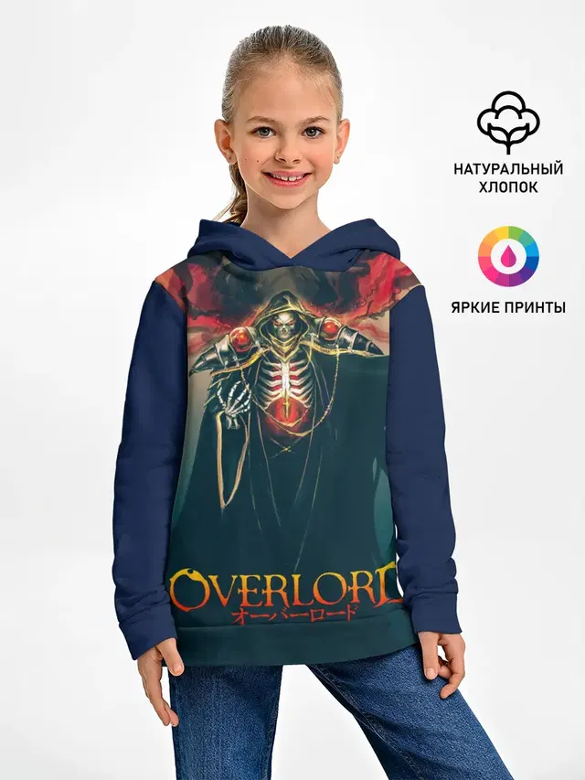 Детское худи с принтом «Momonga Overlord»