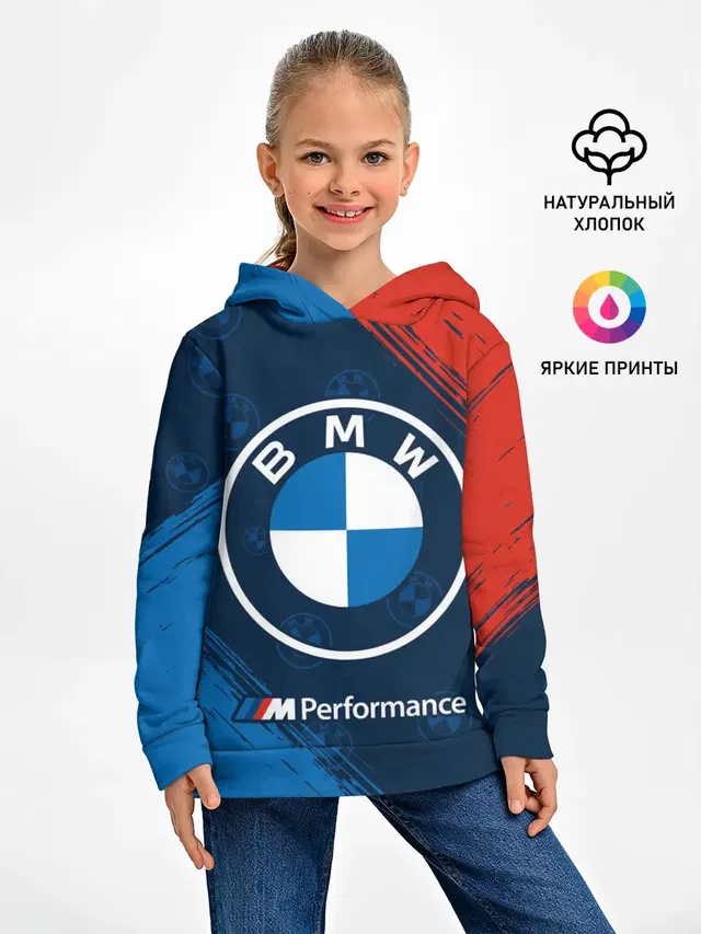 Детское худи с принтом «BMW»