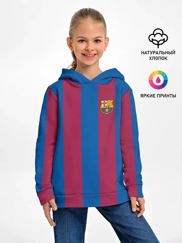 Детское худи с принтом «Барселона — FC Barcelona 20/21»