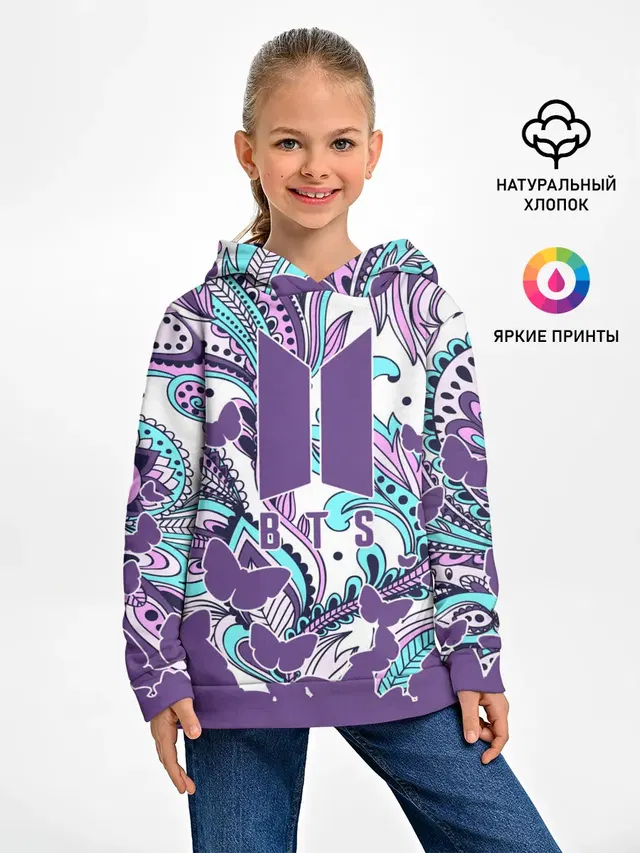 Детское худи с принтом «Paisley»