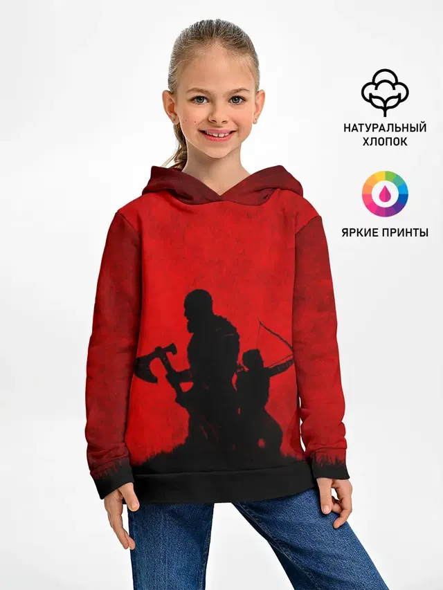 Детское худи с принтом «Kratos»