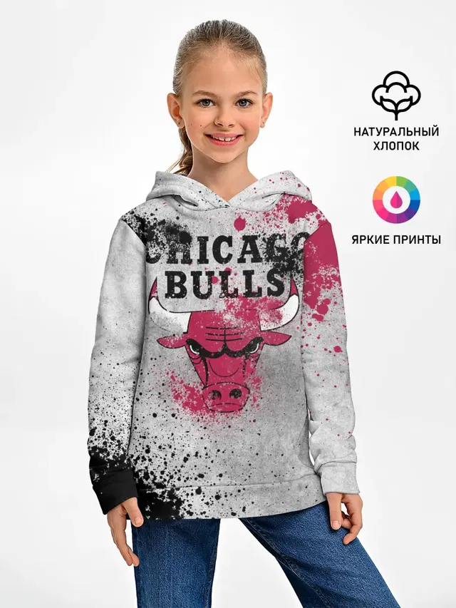 Детское худи с принтом «НБА — CHICAGO BULLS [8]»