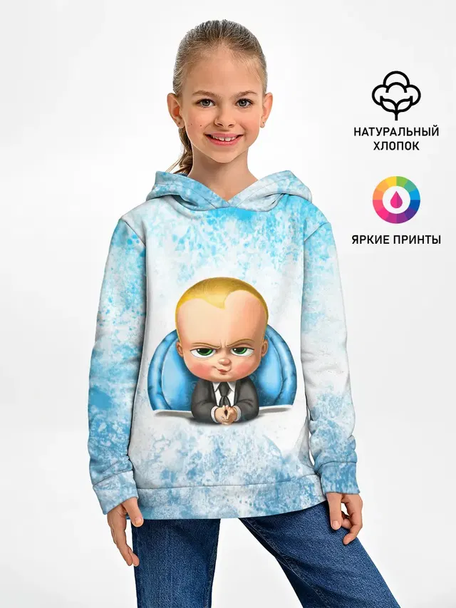 Детское худи с принтом «Watercolor background»
