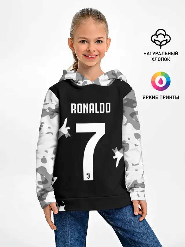 Детское худи с принтом «Ювентус — RONALDO JUVE SPORT»