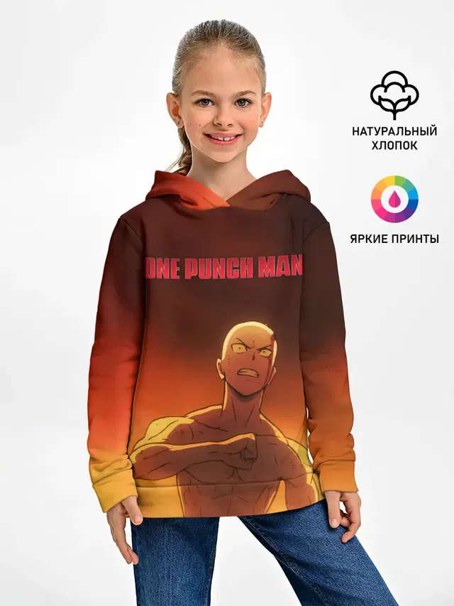 Сайтама в огне One Punch-Man