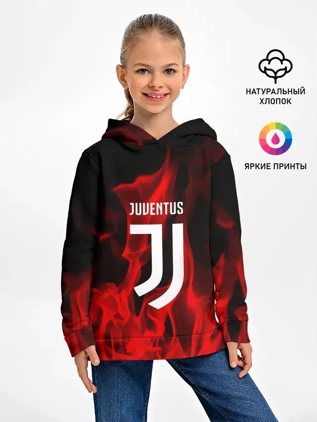 Детское худи с принтом «Ювентус — JUVENTUS SPORT»