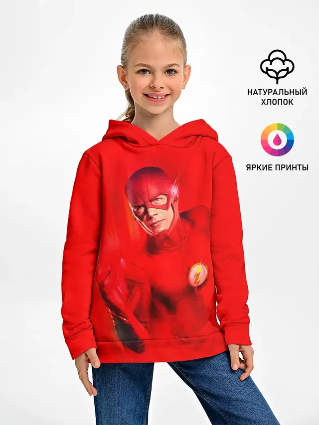 Детское худи с принтом «Флэш — The Flash»