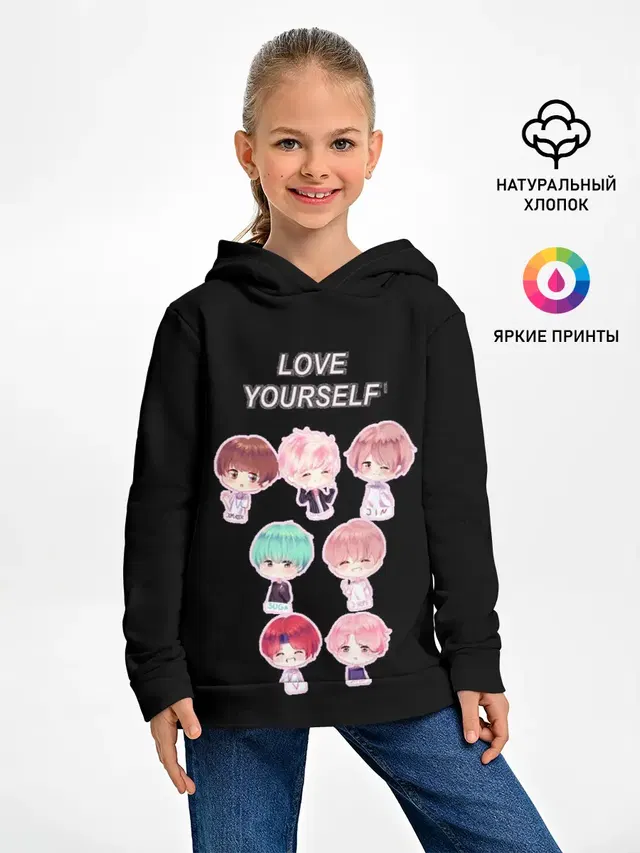 Детское худи с принтом «BTS — BTS Love Yourself»