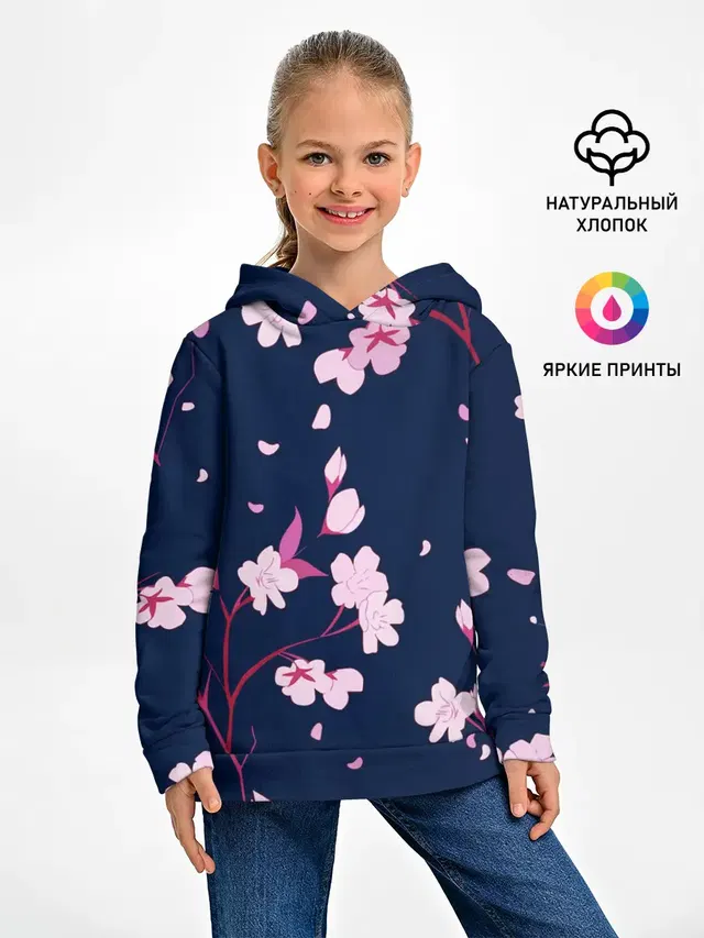 Детское худи с принтом «Sakura — Сакура»