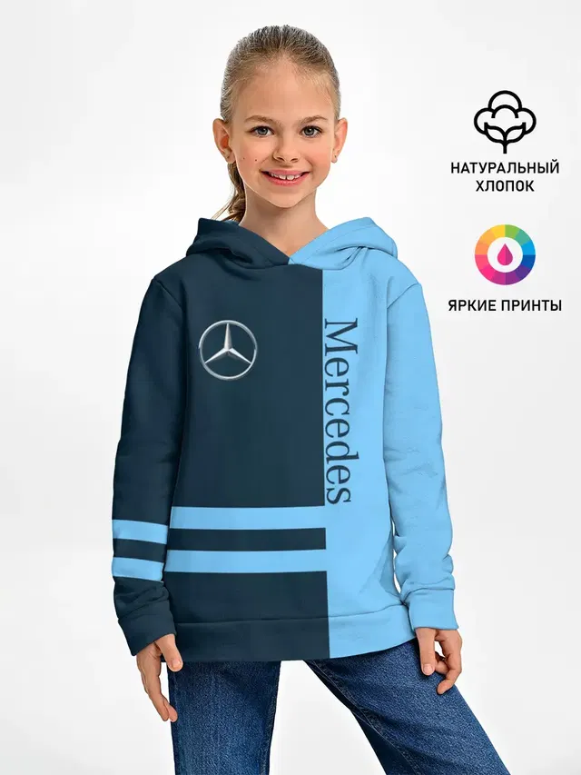 Детское худи с принтом «Merсedes — Mercedes»