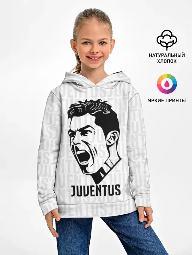 Детское худи с принтом «Ювентус — RONALDO JUVE SPORT»