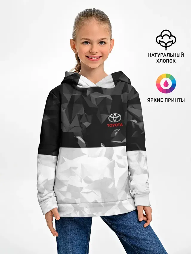 Детское худи с принтом «Тойота — TOYOTA SPORT»
