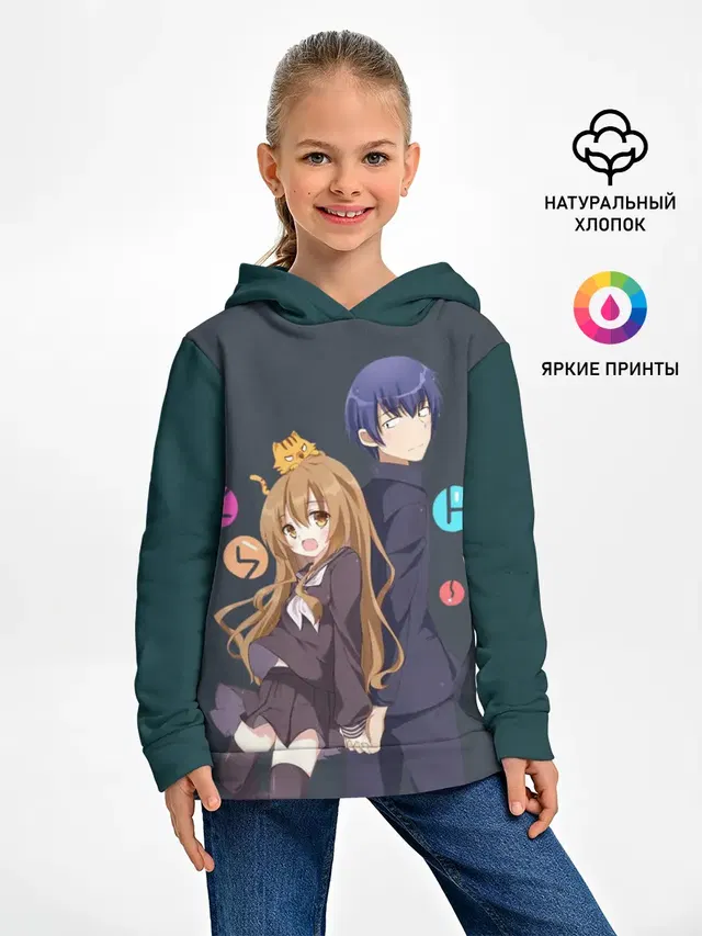 Детское худи с принтом «Toradora»