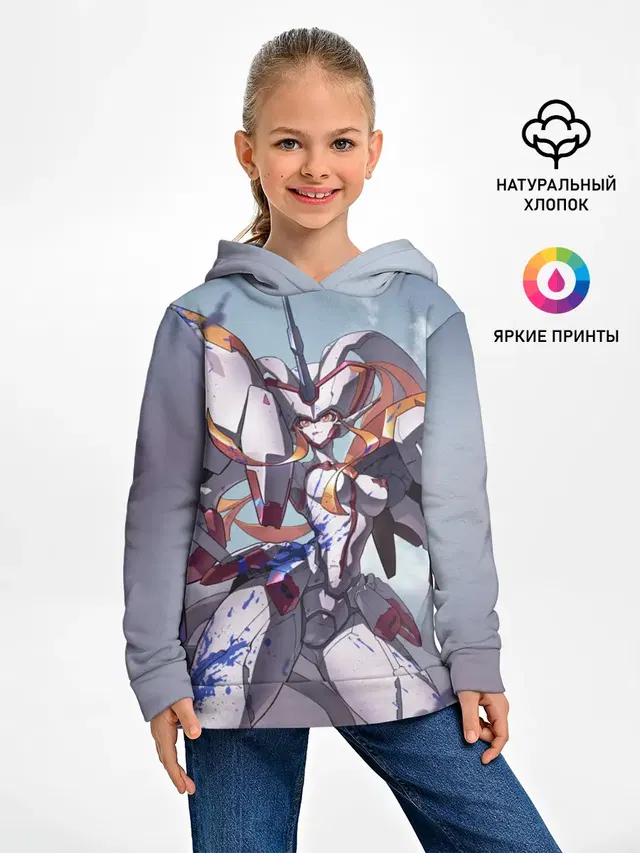 Детское худи с принтом «Zero Two»