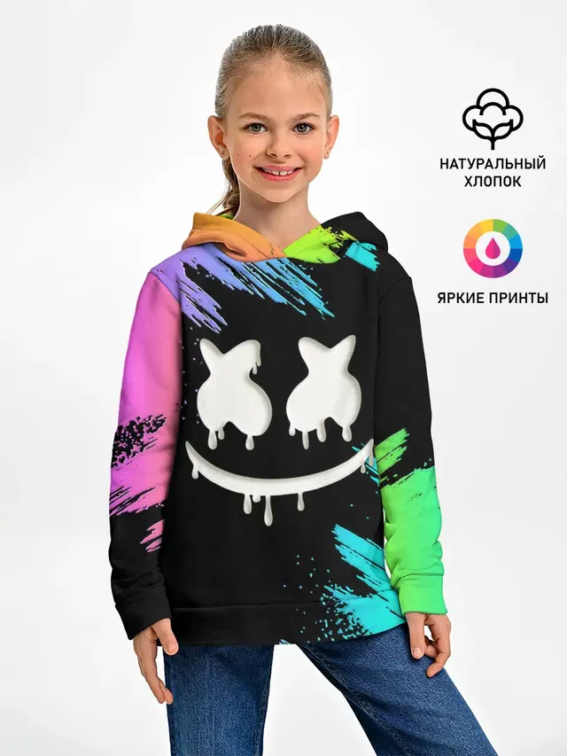 Детское худи с принтом «Marshmello»