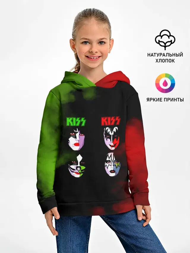 Детское худи с принтом «Kiss»