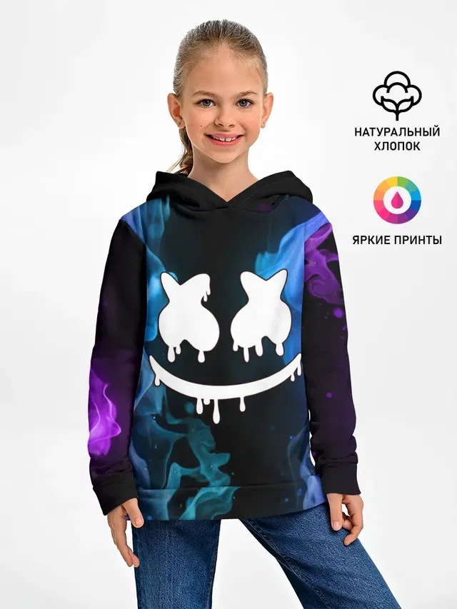 Детское худи с принтом «Marshmello»