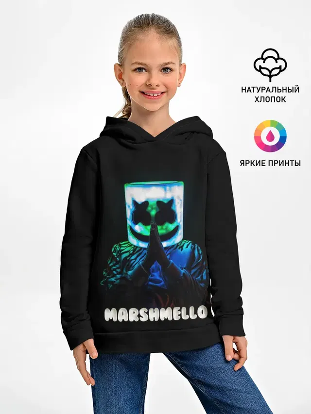 Детское худи с принтом «Marshmello»