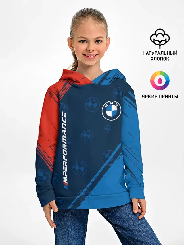Детское худи с принтом «BMW»