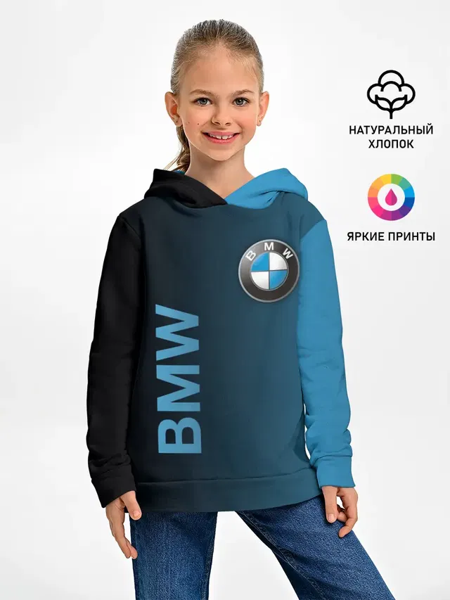 Детское худи с принтом «BMW»