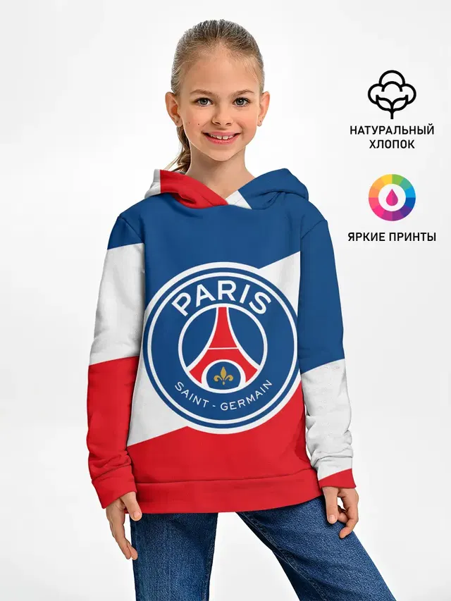 Детское худи с принтом «ПСЖ — Paris Saint-Germain FC»