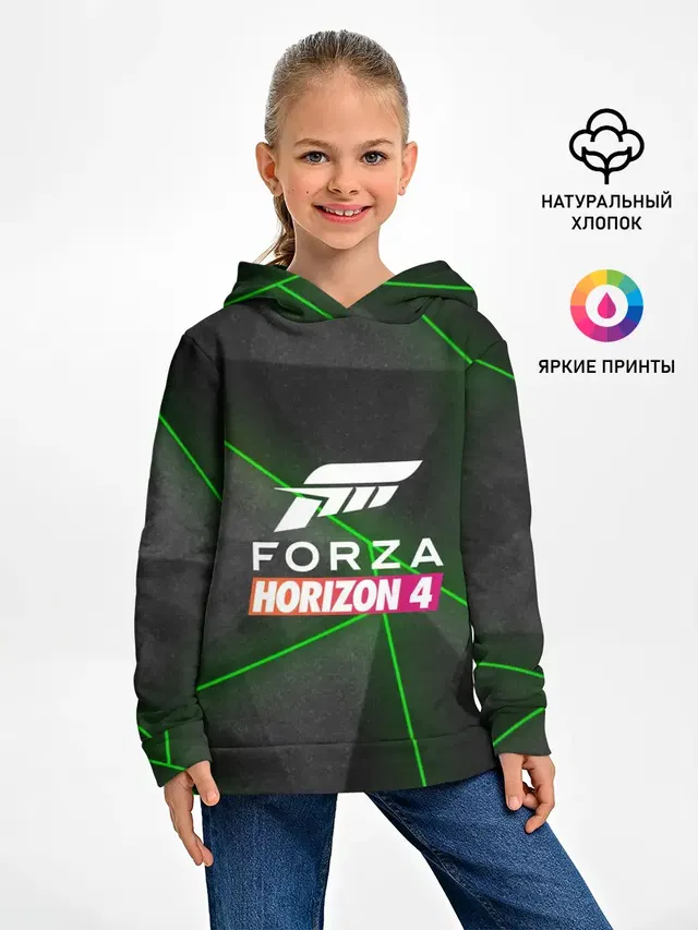 Детское худи с принтом «Forza Horizon — Forza Horizon 4 Hi-tech»