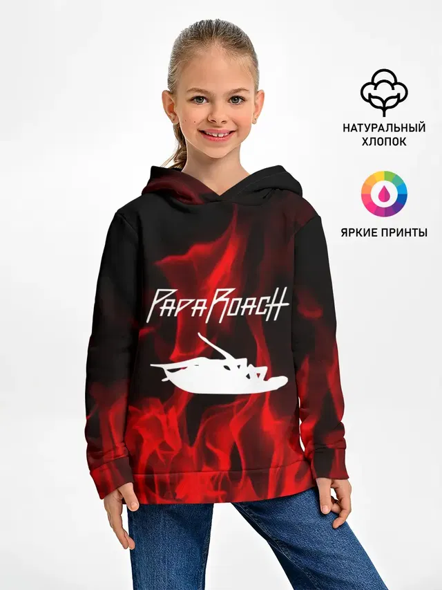 Детское худи с принтом «Papa Roach»