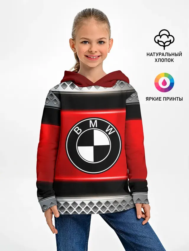Детское худи с принтом «BMW»