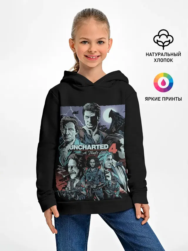 Детское худи с принтом «Team Uncharted»
