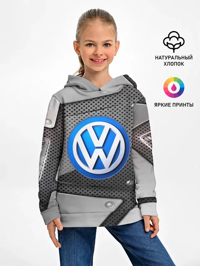 Детское худи с принтом «Volkswagen — Volkswagen metalic 2018»