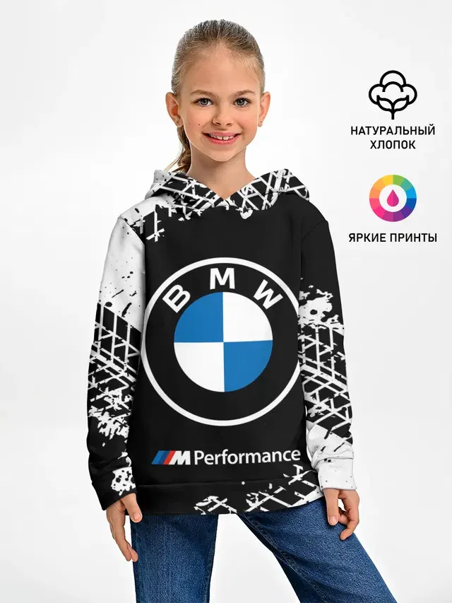 Детское худи с принтом «BMW»