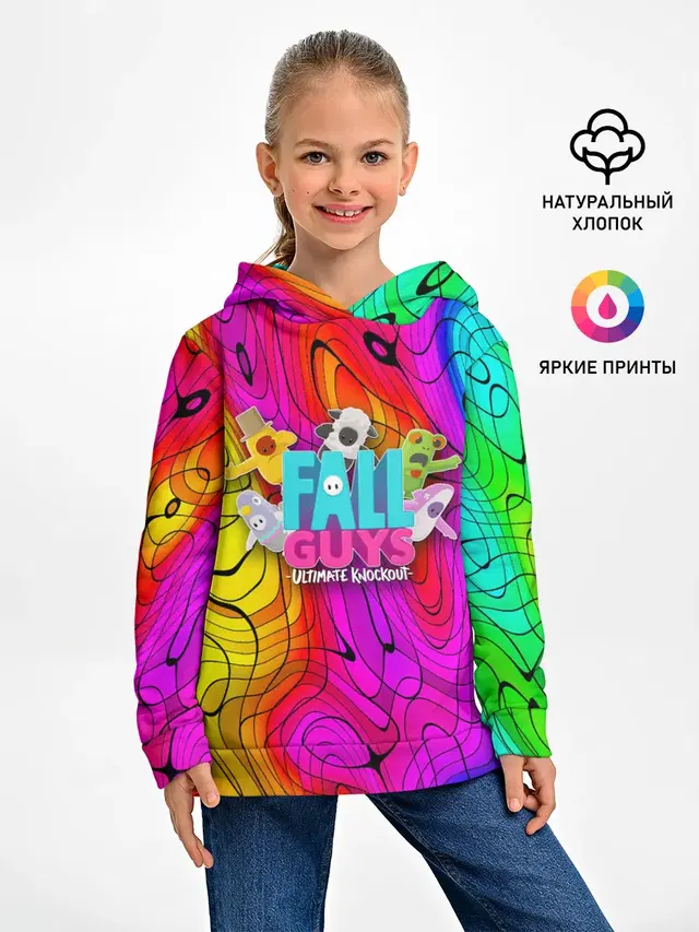 Детское худи с принтом «Fall Guys»